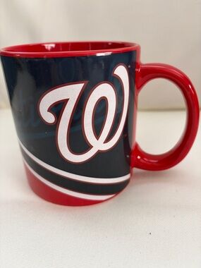 MLB Washington Nationals Red and White Ceramic Mug